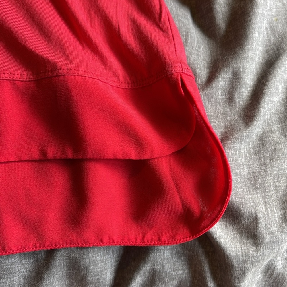 Ann Taylor fancy cap sleeve tee, size xl, chiffon accent on the bottom, A-line - Picture 4 of 8